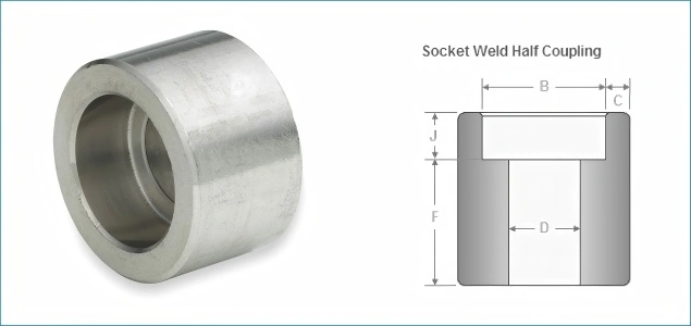 ASME B16.11 half coupling