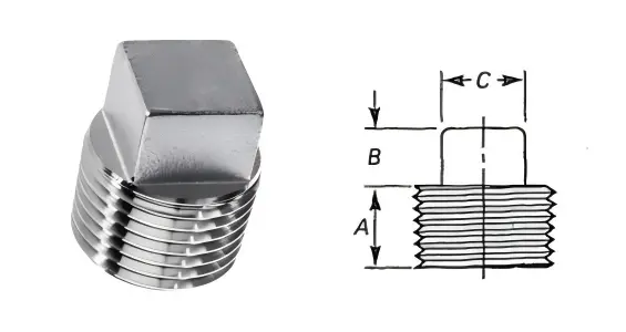 ASME B16.11 Square Head Plug ASME B16.11 Square Head Plug