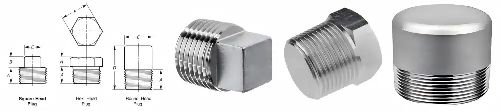 ASME B16.11 plug